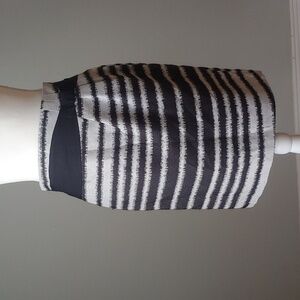 Antonio Melani | Pleated Black Striped Skirt